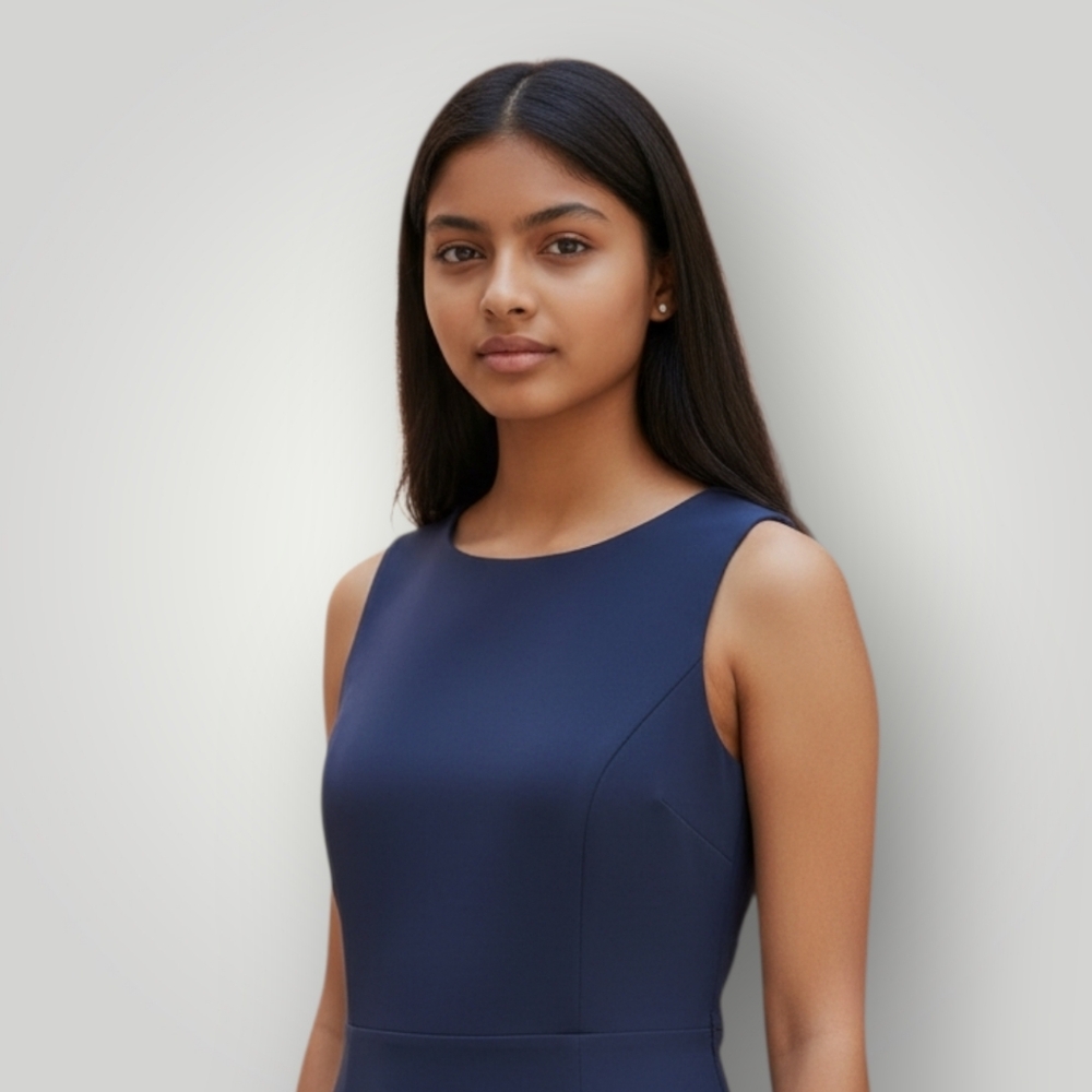 MILLY MINIS Navy Seamed Top Girls 14‎ Designer Italian Fabric $140 Luxury New